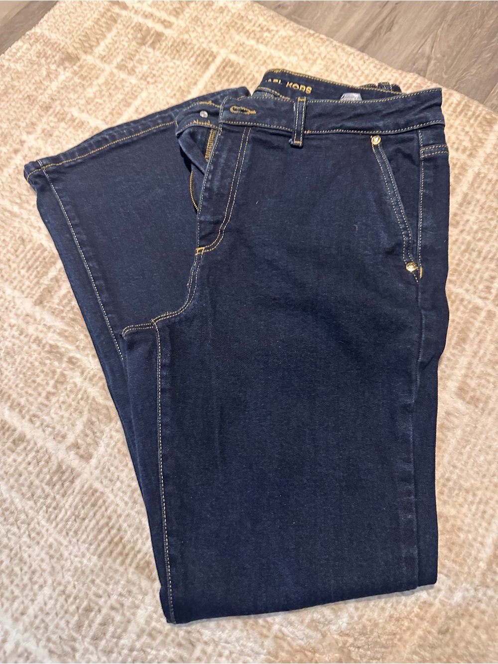 Michael Kors Dark Indigo Straight Leg Jeans